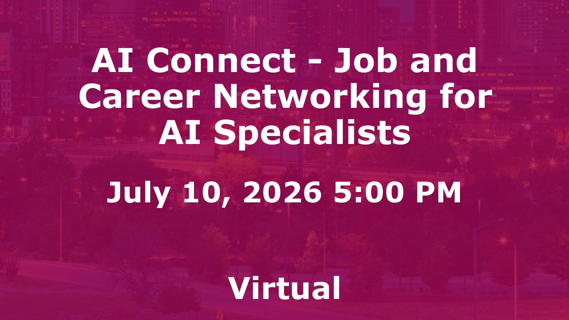 AI Connect - Job and Career Networking for AI Specialists event image